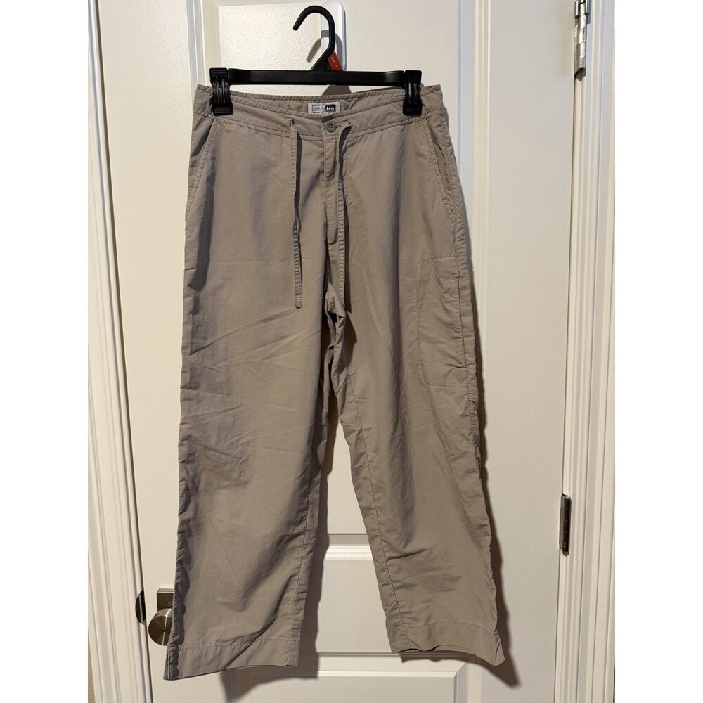 REI Womens Size 6 Hiking Pants Khaki UPF 50+ Drawstring Cargo Outdoor Travel